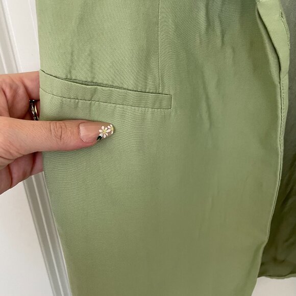 ZARA Mint Green Tuxedo Collar Vest – Size Small, Co-Ord Set Top - Picture 8 of 10